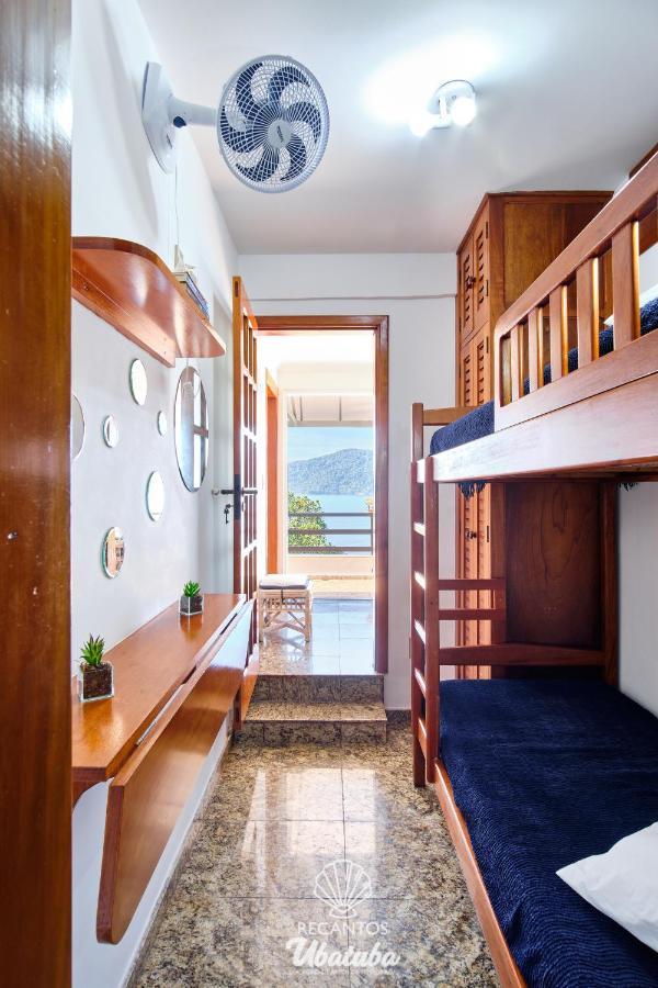 Frente Pro Mar, Linda Vista, Com Piscina E 2 Suites, No Centro De Ubatuba, Recanto 4 Apartamento