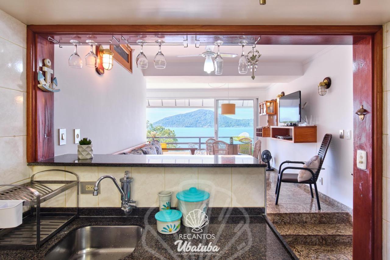 Frente Pro Mar, Linda Vista, Com Piscina E 2 Suites, No Centro De Ubatuba, Recanto 4 Apartamento *